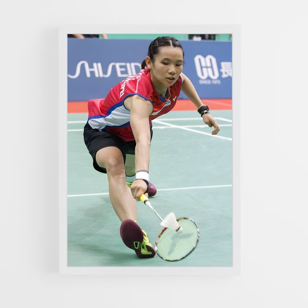 Poster Ace en Rouge – affiche Badminton (vue 3)